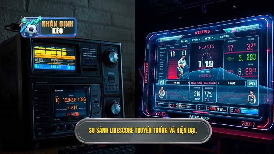 Bảng so sánh trải nghiệm Livescore truyền thống và hiện đại